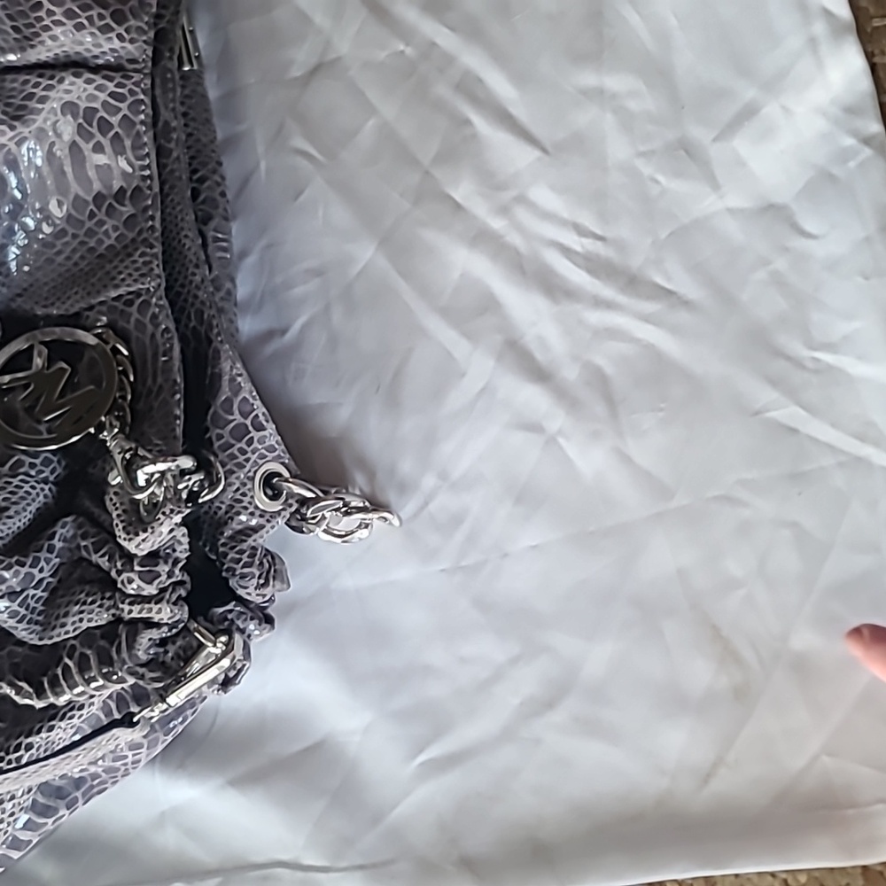Michael Kors Gray Snake Print Women's Hobo Bag - Picture 14 of 14